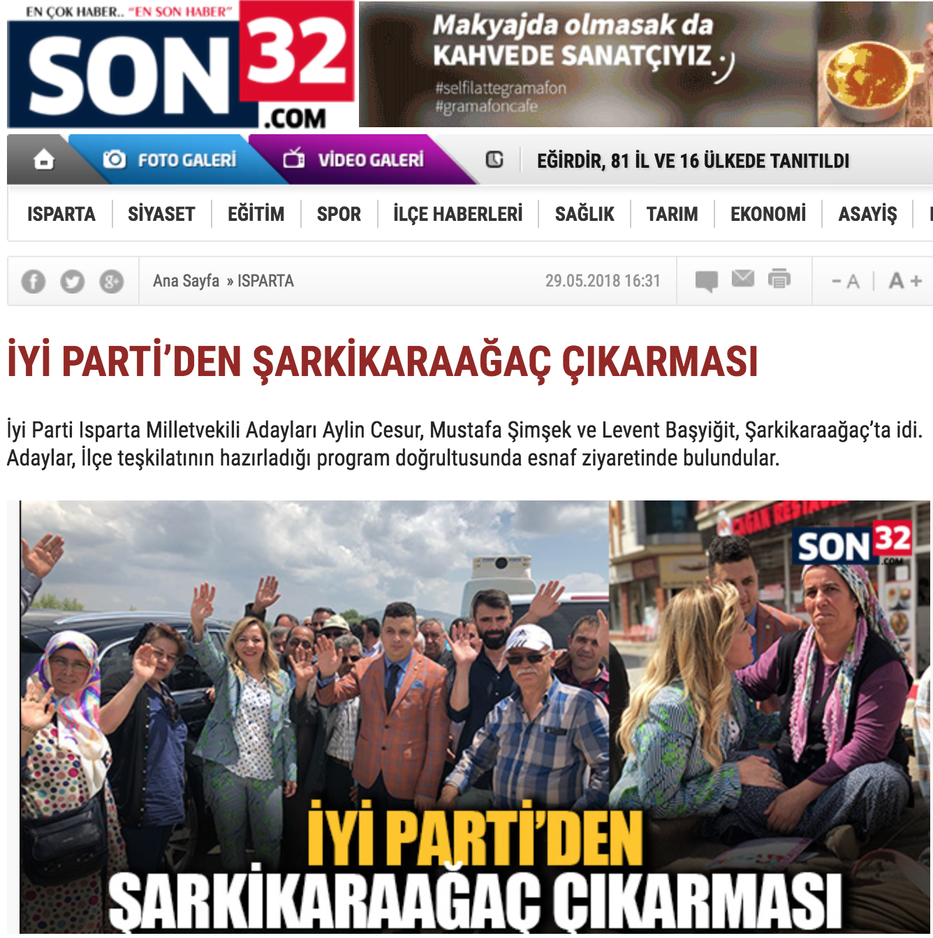 İYİ Parti'den Şarkikaraağaç çıkarması